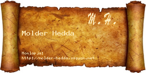 Molder Hedda névjegykártya